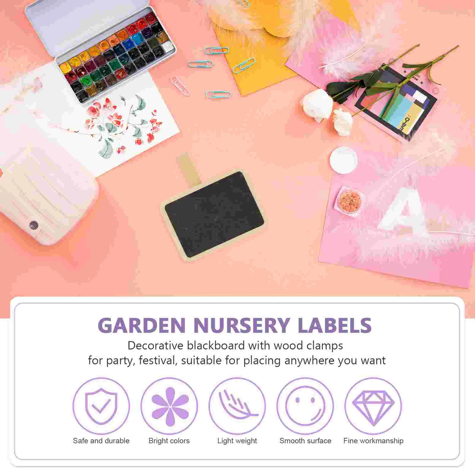 Wood Mini Message Board Clips Blackboard Photo Price Board Decorative Message Wedding Sign Small Weddings Parties