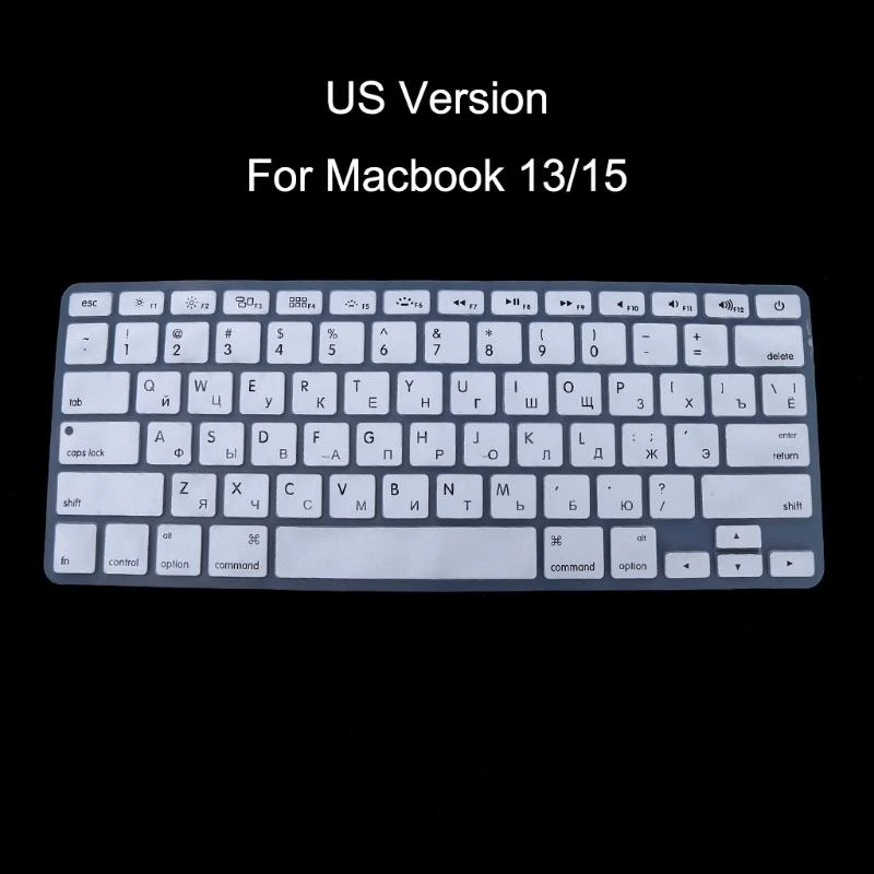 F68C US for Verizon Keyboard Cover Russian Rus Keypad Skin Cover Stickle Silicone Clear Cle