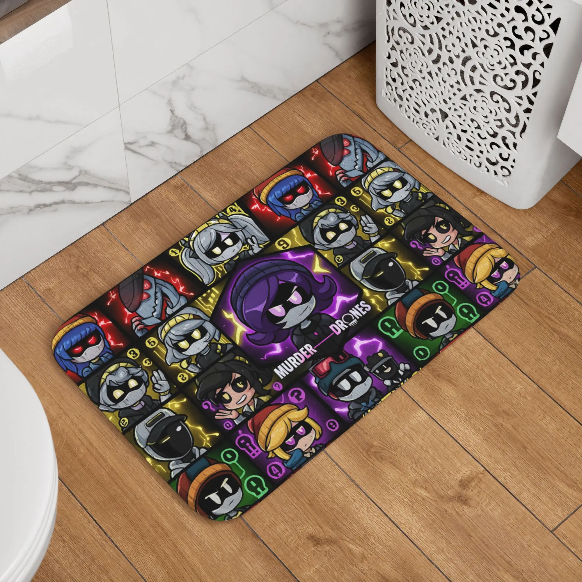Murder Drones Horror Comedy Front Door Mat Anti-Slip Outdoor Waterproof Movies Game Doormat Living Room Entrance Rug Carpet