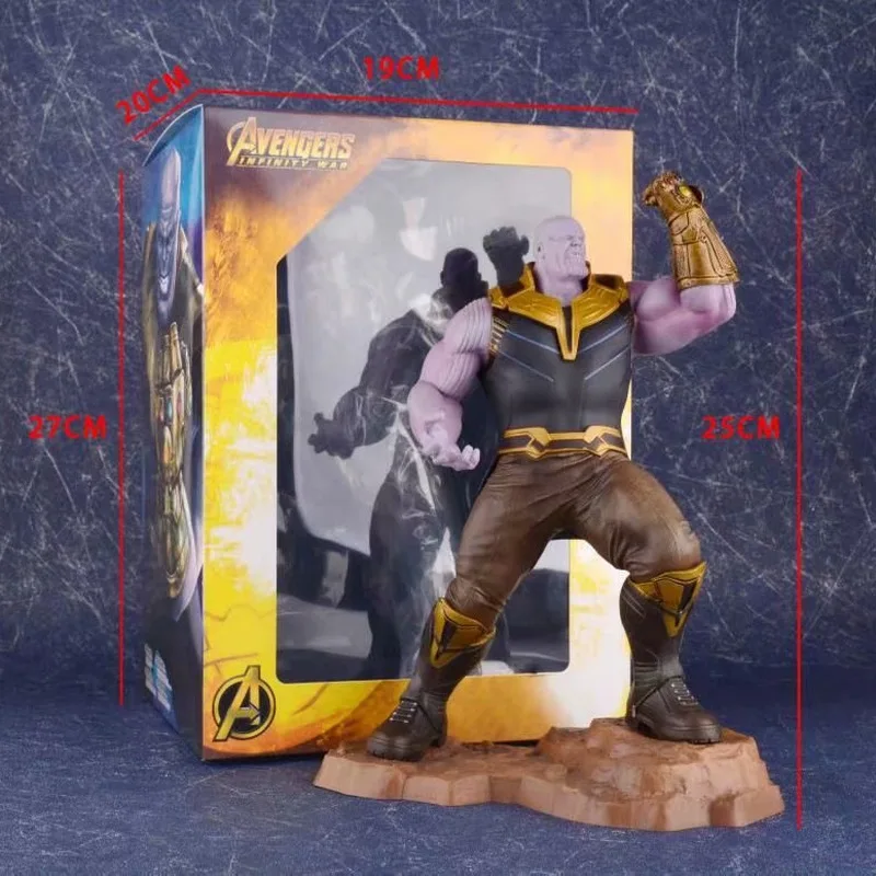 

Marvel Avengers Infinity War Thanos Action Figure 25cm Collectible Statue Desktop Pc Case Decoration Boxed Display Model