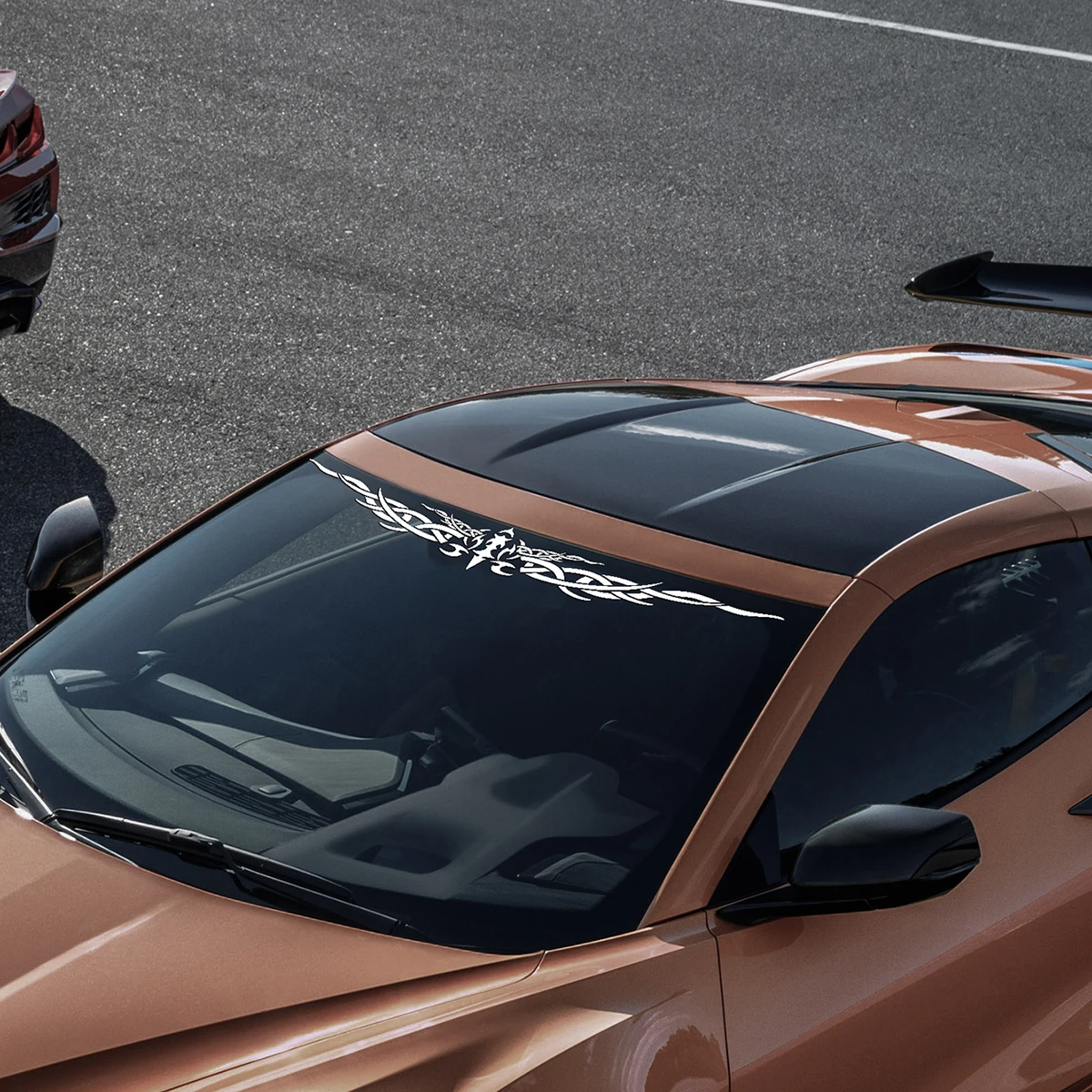 أجنحة الملاك الطوطم سيارة ملصق الفينيل مقاوم للماء غير يتلاشى الزجاج الأمامي ملصق عاكس شخصية اكسسوارات ديكور السيارات ملصق #1