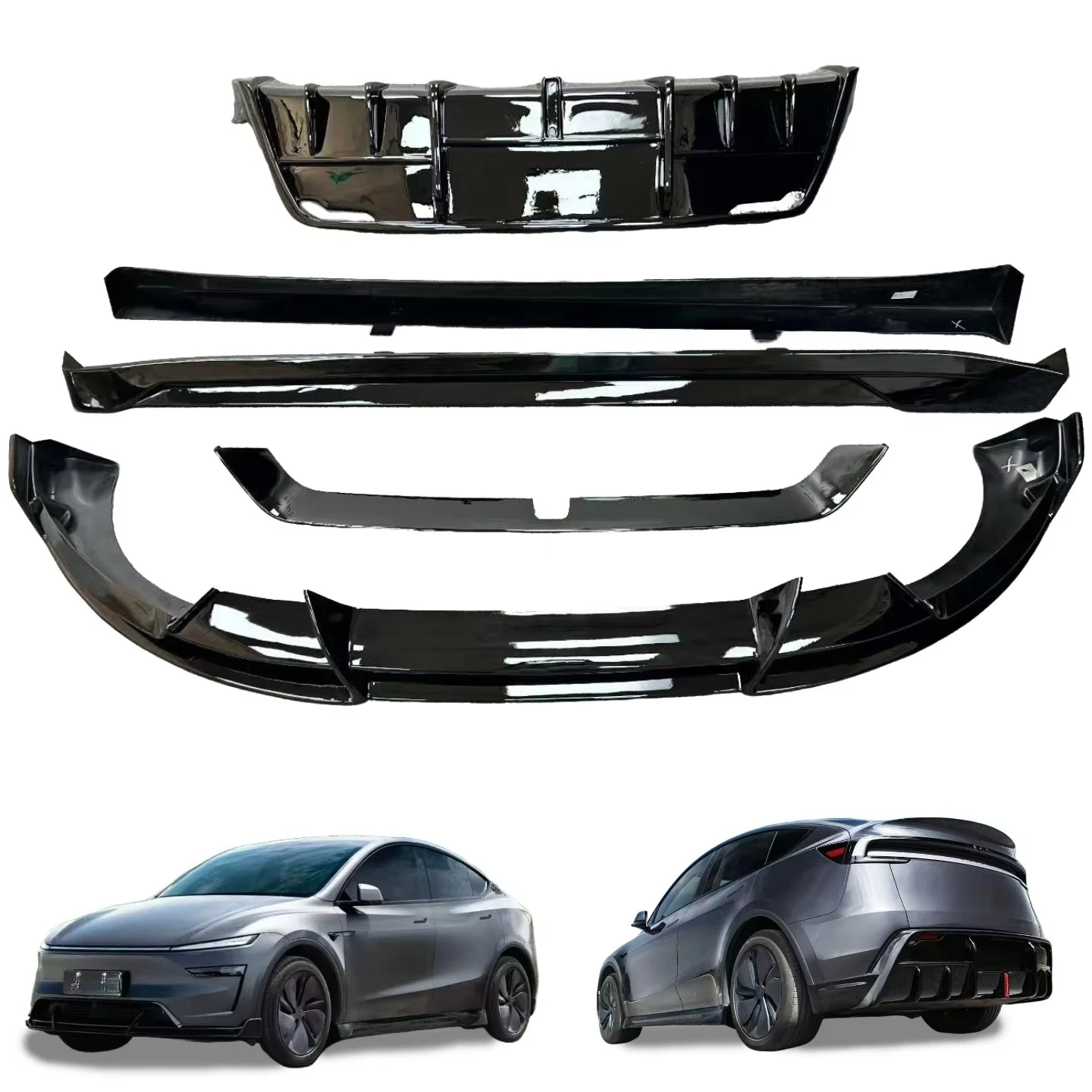 

CMST Gloss Black Body Kit forTesla Model Y 2025 Upgrade CMST Style Front Lip Side Skirts Rear Diffuser Tuning ABS Aerokit Auto