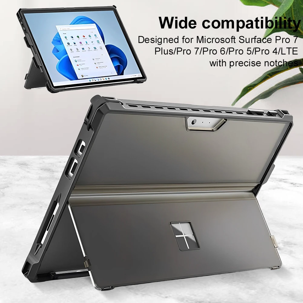 Rugged Protective Cover for Microsoft Surface Pro 7 Plus/Pro 7 Rugged Cover Case Compatible with Type Cover Keyboard