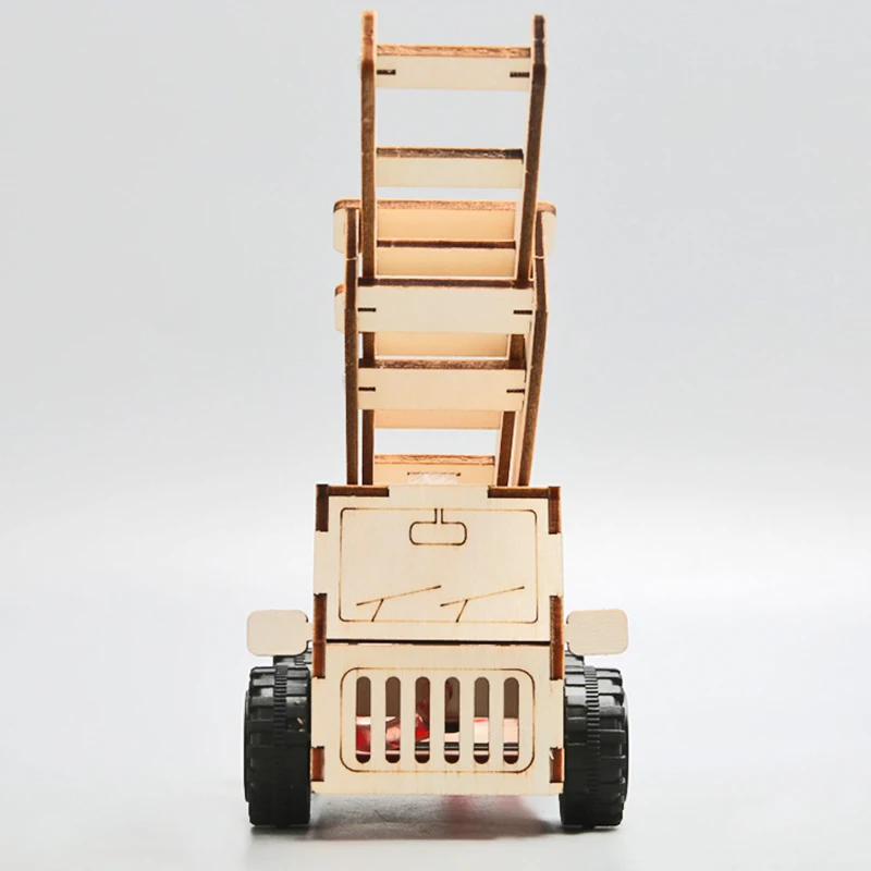 DIY الخشب سلم سيارة مطافئ نموذج أطفال ألعاب علمية الفيزياء أداة تجريبية الجذعية عدة التعلم التعليمية للطفل هدية