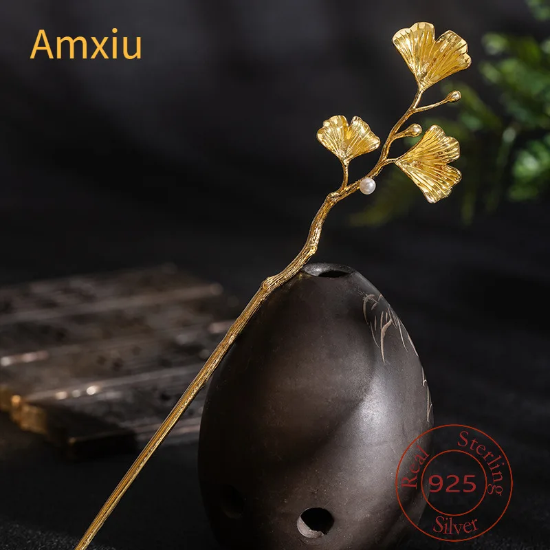Su 18s925 silver design China-Chic Sansheng is lucky to wear Han style clothes with dished hair headdress and ginkgo leaf