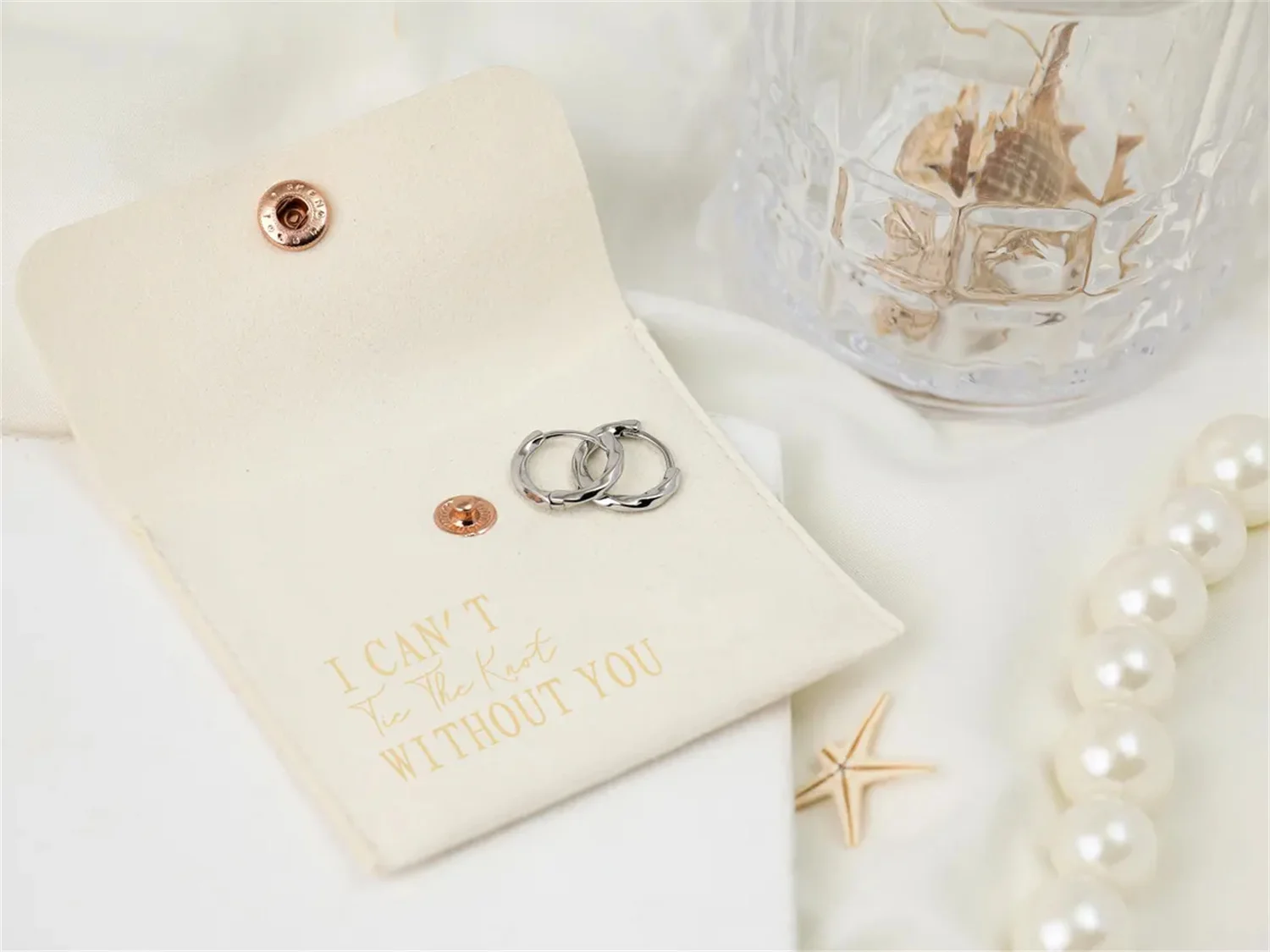 

Gold Hoop Earrings | Couldnt Tie Knot Without You | Bridal Jewelry Tie the Knot Jewelry | Bridesmaid Proposal Bridesmaid Gift |