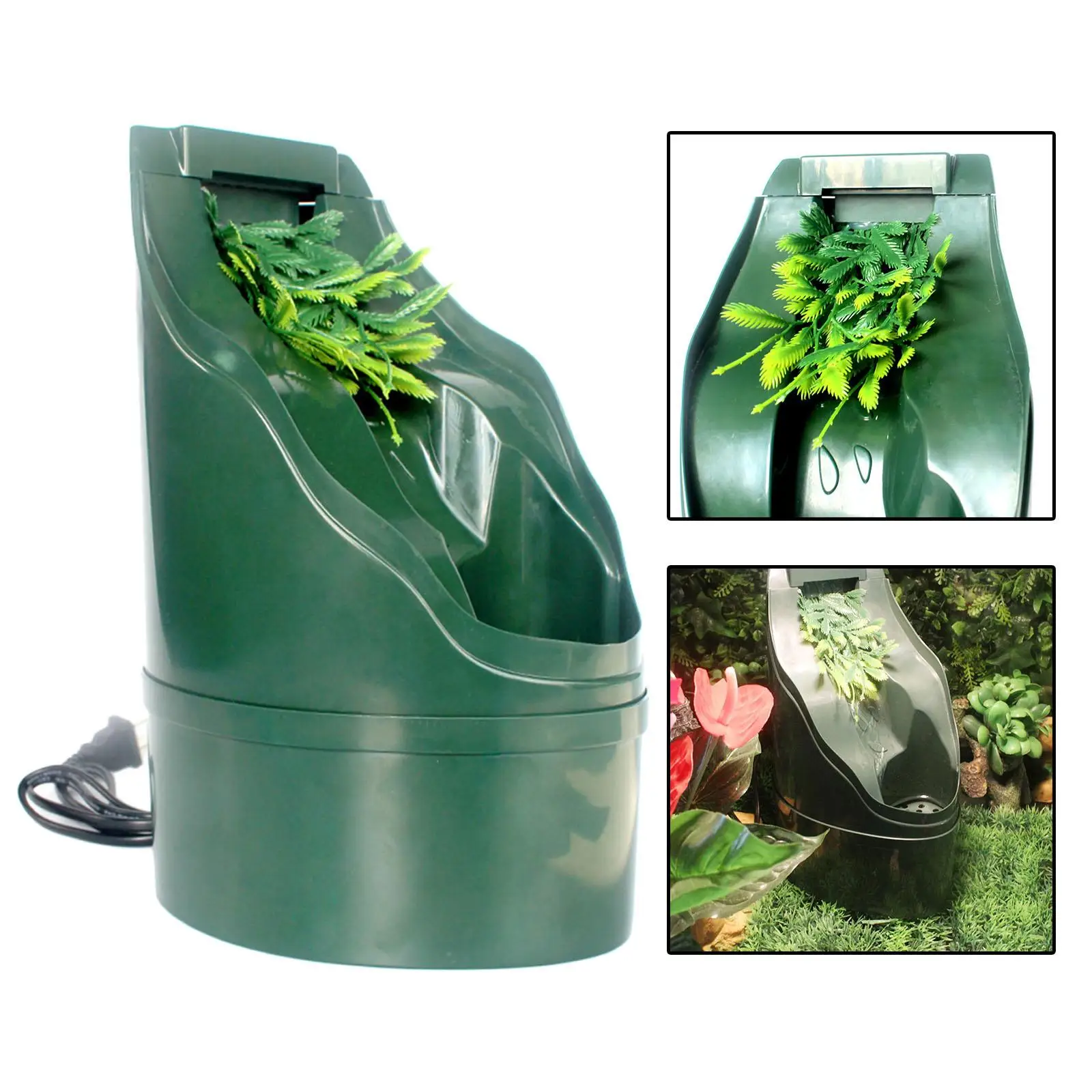 Automatic Reptile Drinking Fountain Water Bowl Dripper Feeder with Suction Cup for Chameleon Snake Lizard Tank