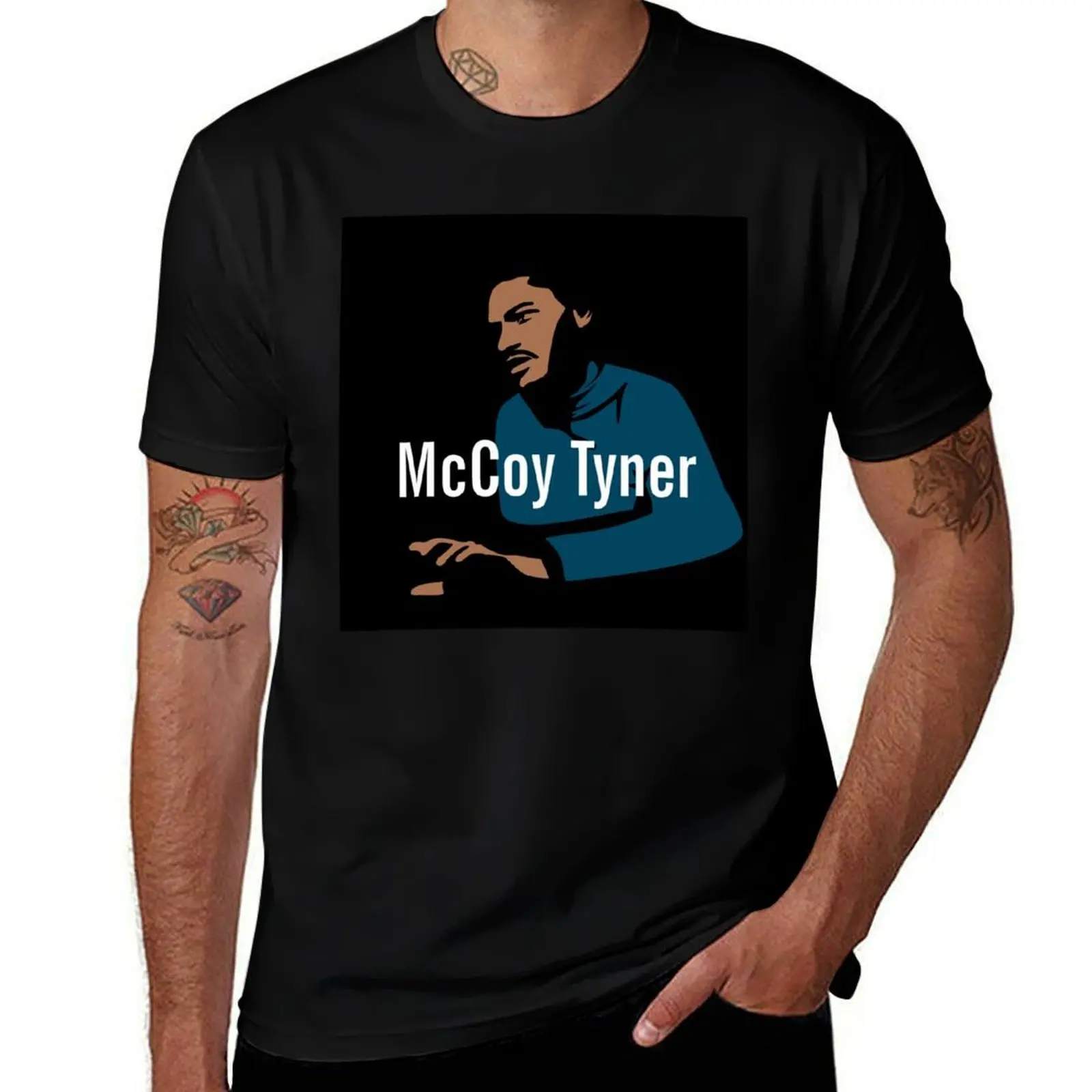 

McCoy Tyner T-Shirt cotton t shirts man 100% t shirts for man graphic funny T-Shirt