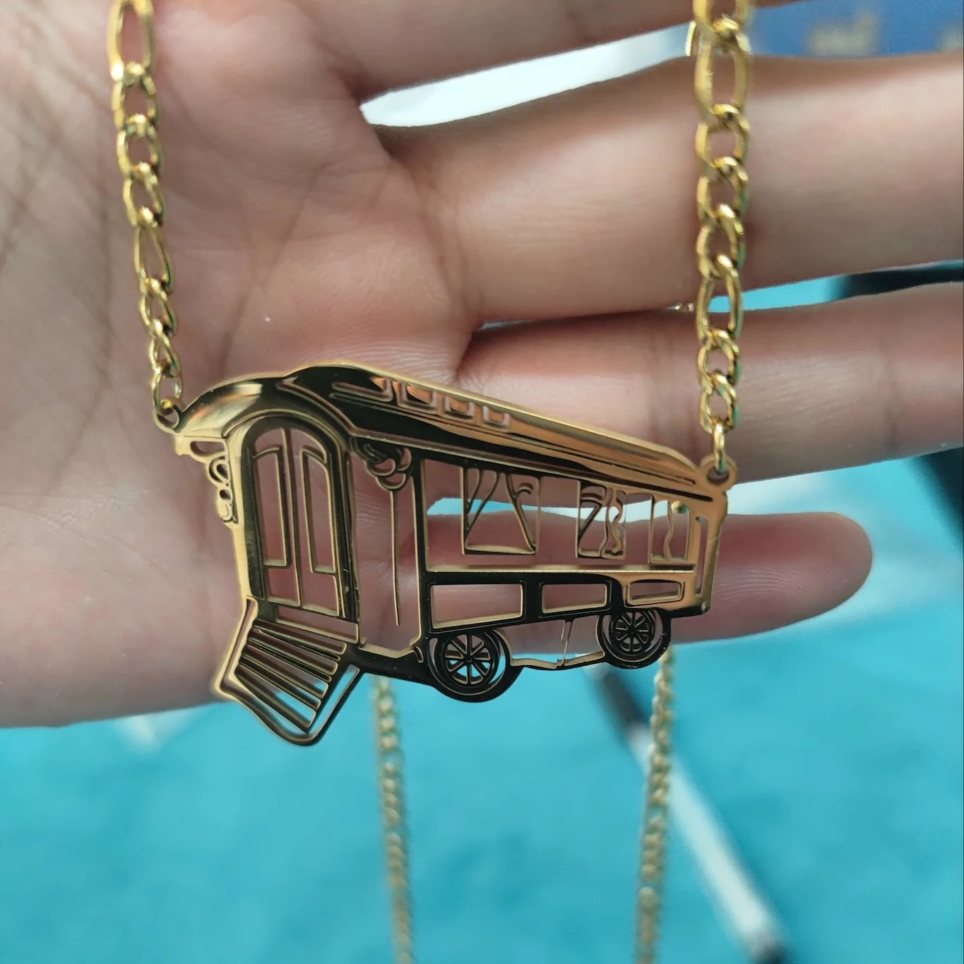 Customized Necklace with Car Custom Hollow Truck Pendant with Diamond Necklaces Any Cartoon Style Chain for Men's Birthday Gifts