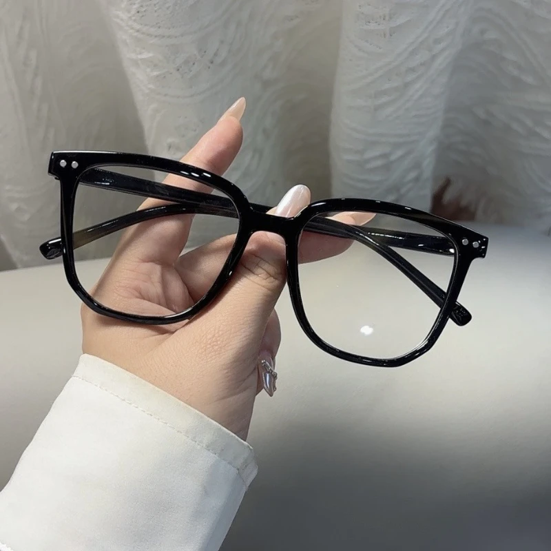 Oversized Eyeglasses Frames Ultra Light Comfortable Advanced Elegant Classic Square Without Lenses Glasses for Men and Women