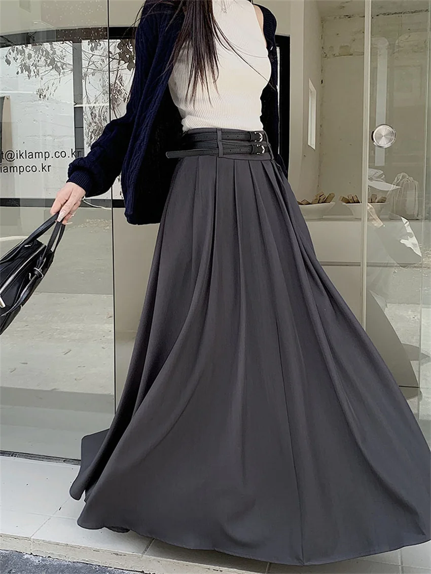 Alien Kitty 2025 Chic Mopping Fashion Long Skirts Daily Women Spring All Match Streetwear High Waist Slim Loose OL Casual