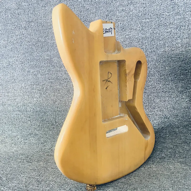 EB337  Jazzmaster Electric Guitar Unfinished Guitar Body in Natural Solid Basswood with Paints&Wood Damages Cracks Speical Sales