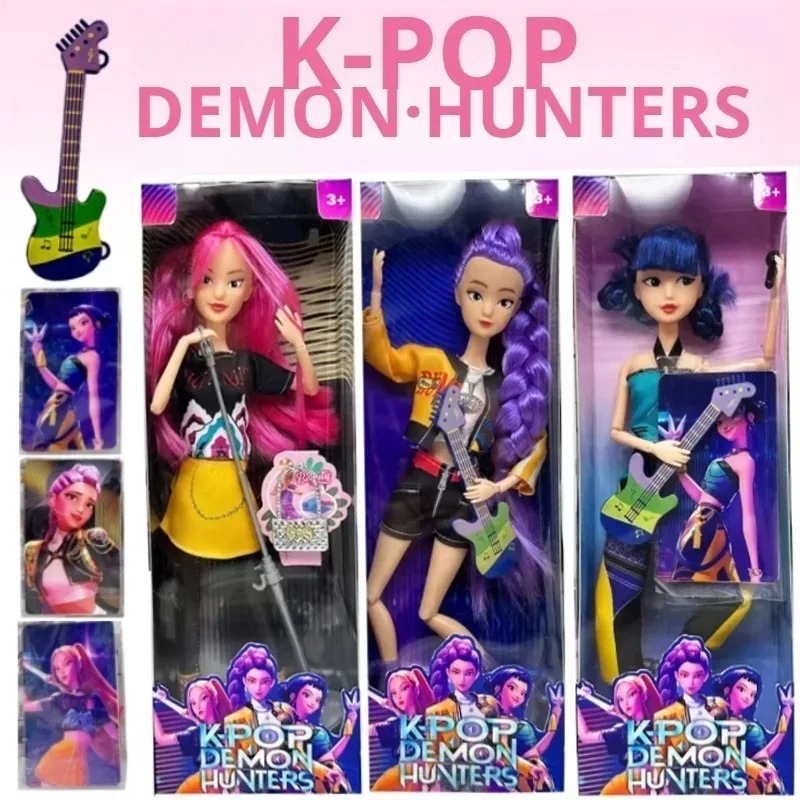 Виниловая фигурка аниме KPop Demon Hunters 2025 — кукла-маска HUNTR/X Rumi Mira Zoey, необходимые коллекционные предметы для фанатов и клубов, подарки