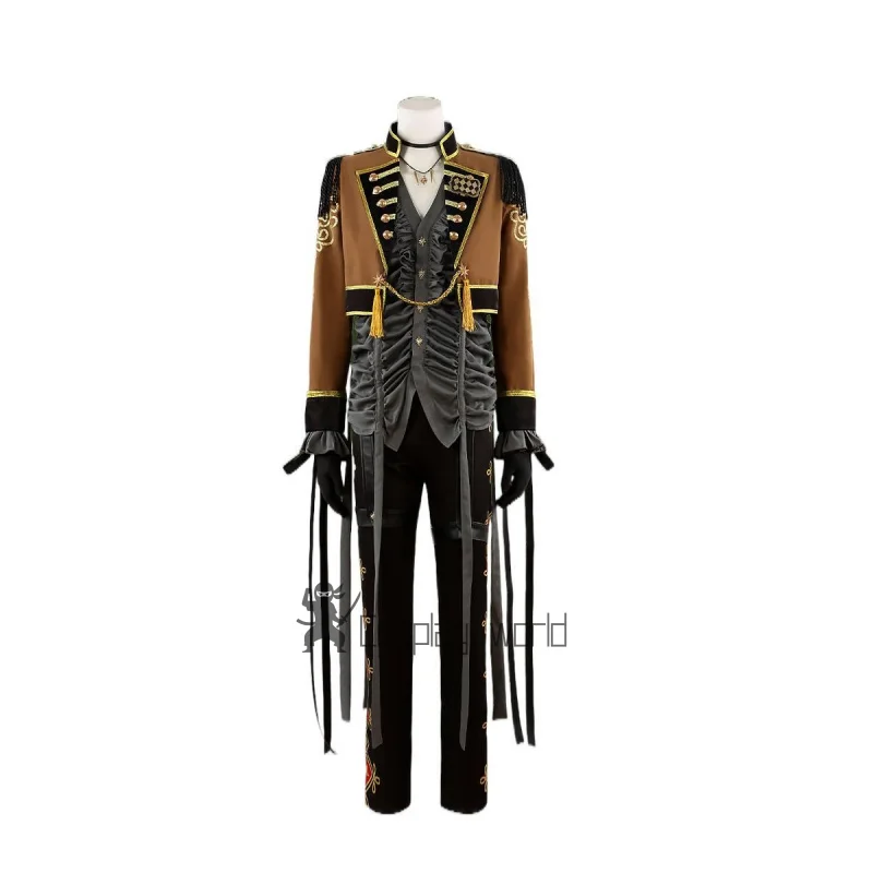 

Game Twisted-Wonderland‌ Leona Cosplay Costume Brown Unique Suit Shirt Pants Uniform Anime Halloween Masquerade Party Clothes