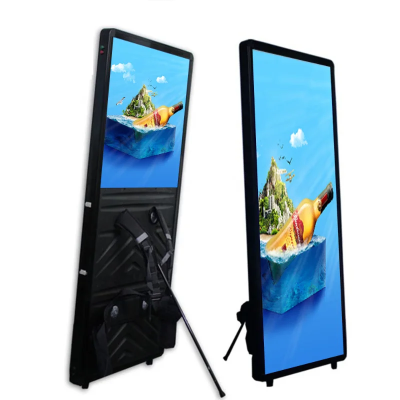 Portable LED Digital Signa Display Backpack Billboard Rectangle Shape Human Walking Sign for Outdoor and Indoor Use