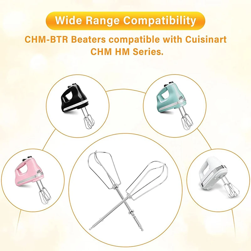 2 Stainless Steel Replacement Whisk  Fork with Four Wire Rods Universal Whisk Accessory for Stirring Unit Food Processor