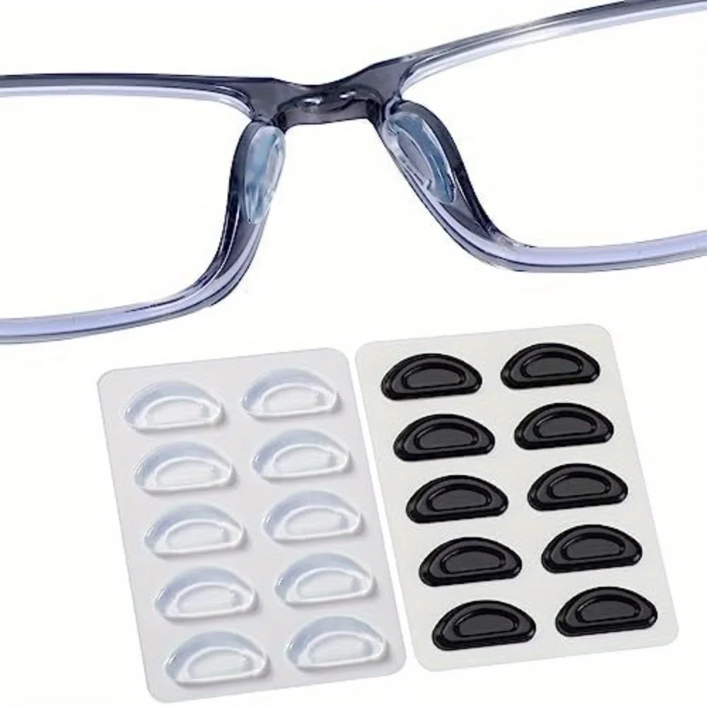 Eyeglass Nose Pads, Soft Adhesive Nose Pads for Glasses, Anti-Slip Raised Design to Prevent Indentations, Suitable for Glasses