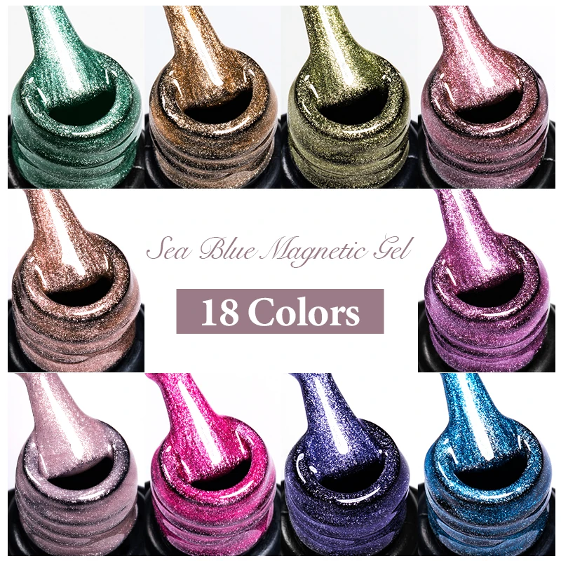 7 ml Moonlight Crystal Cat magnetischer Gel-Nagellack, holografisches Glitzer-UV-Gel, glitzernde Kristallfarbe für Nagelstudio, Heimwerker zu Hause