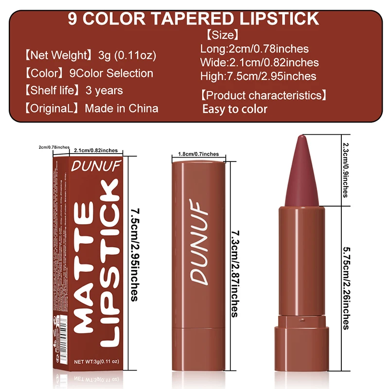 Tapered Gradient Lip Liner Matte Black Brown Velvet Lipstick Waterproof Non Sticky Contouring Tint Lipliner Crayon Lip Makeup