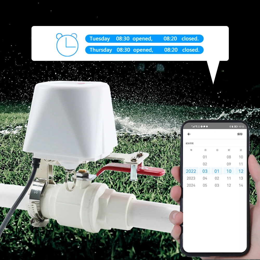 Tuya WiFi Water Valve Gas Shutoff Ball Valve Timer Garden Smart Faucet Controller Support Alexa Google Assistant SmartLife