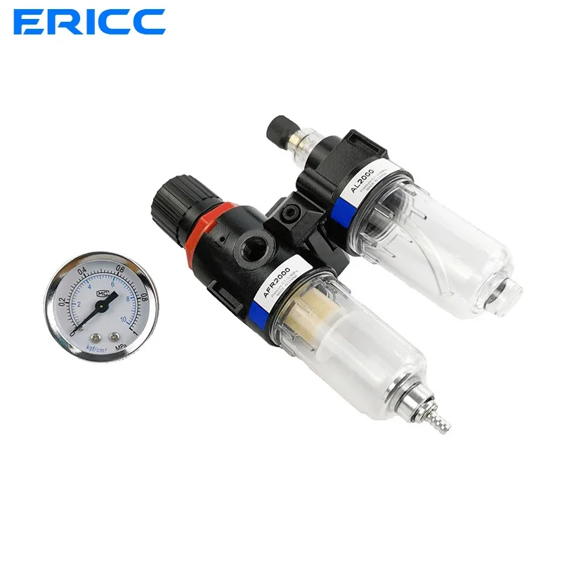 

AFC2000 G1/4" Air Filter Regulator Combination Lubricator ,FRL Two Union Treatment oil water separation AFR2000 + AL2000