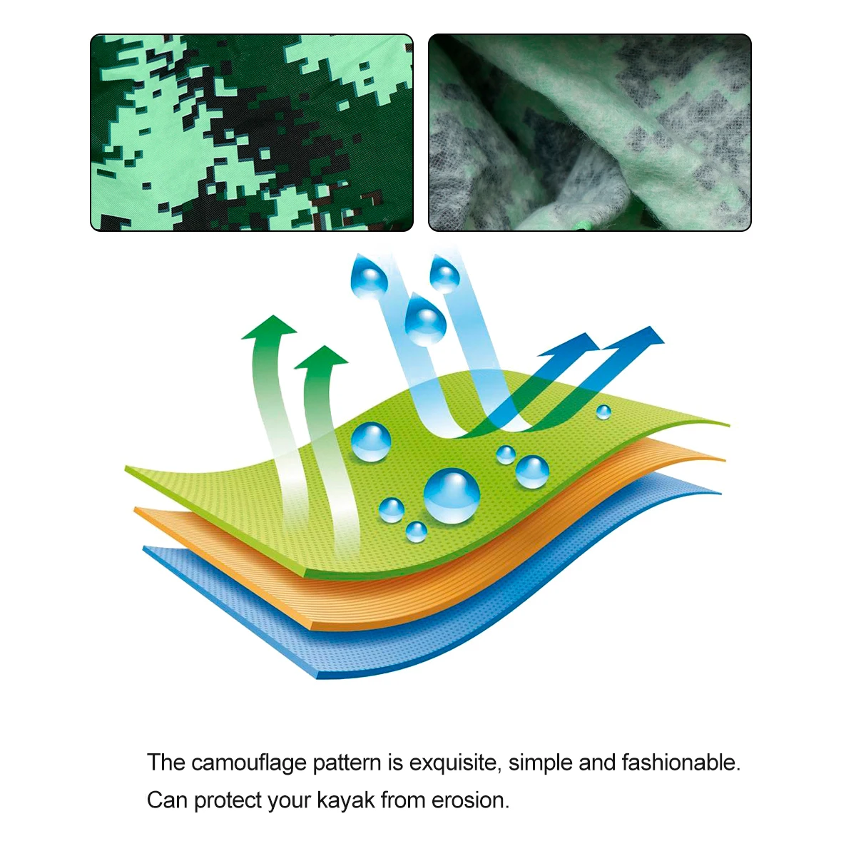 

Waterproof Kayak Oxford Cloth Durable Lightweight Foldable Dustproof UV Resistant Outdoor Canoe Storage Case Protective Boat