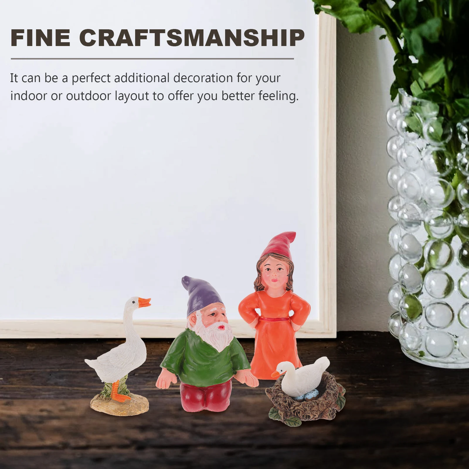 

1 set Gnome Ornament Ornament Garden Statues Outdoor Decorations Figurine Gnomes Yard Dwarf Garden Gnome Lawn Statue
