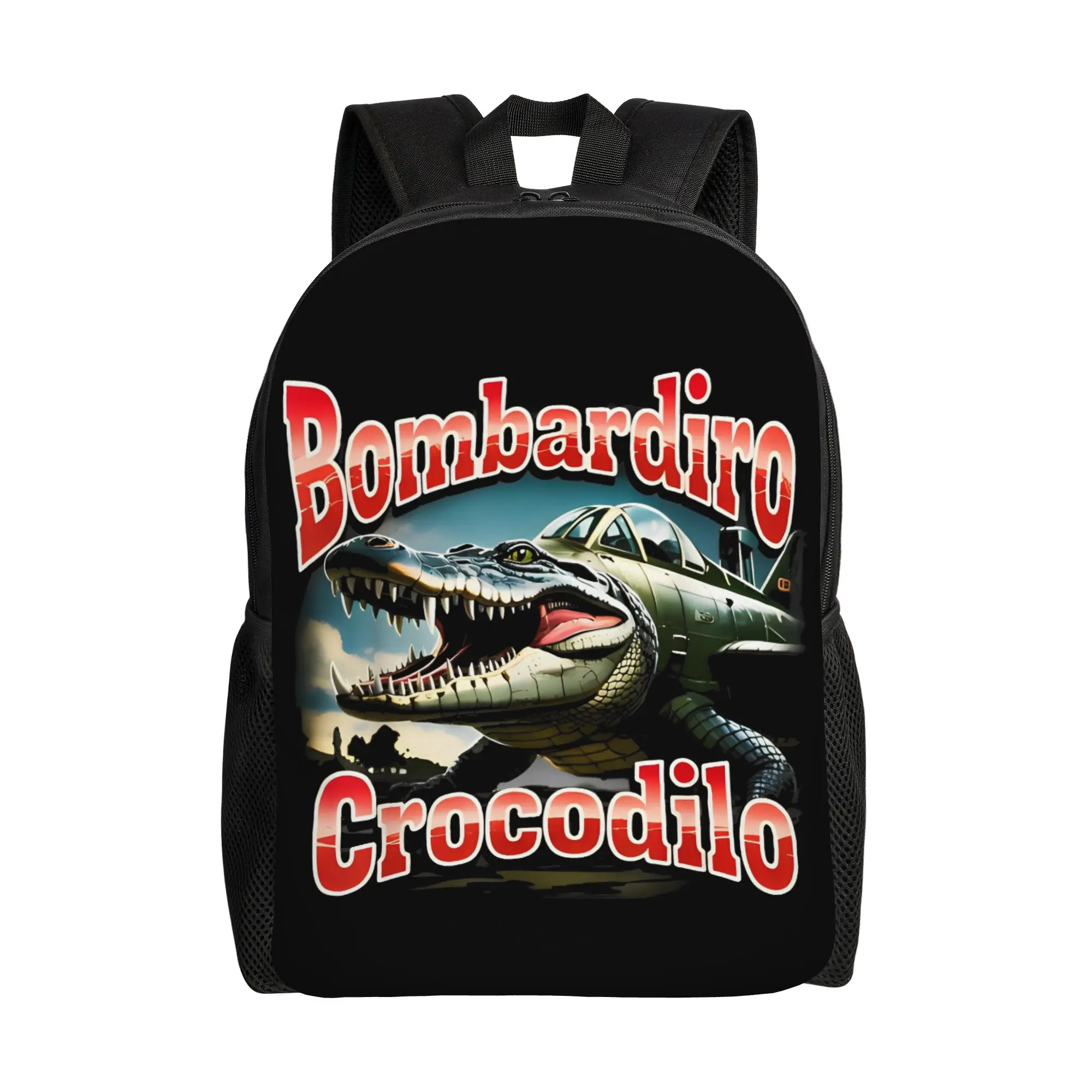 

Рюкзак Bombardino Crocodilo Funny Alligator: Прочный итальянский рюкзак для студентов, мужской и женский городской рюкзак для ноутбука, сумка через плечо