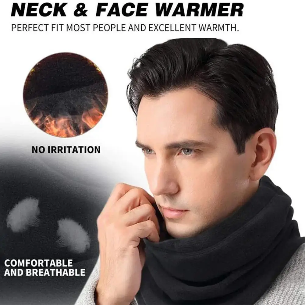 Fleece Warm Winter Neck Warmers For Men Women Windproof Bandana Mask Half Face Cover Cycling Ski Sport Camping Hiking Scarf