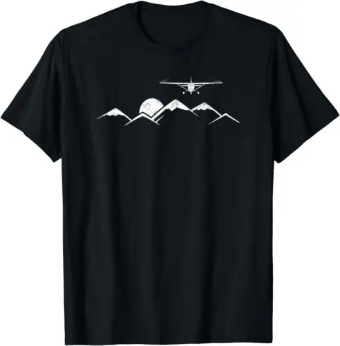 Airplane Over Mountains Gift for Pilots T-Shirt