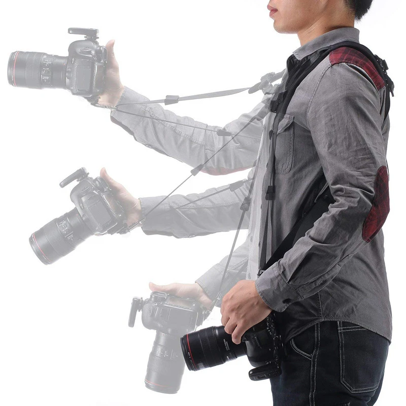 High Quality Focus F-1 Camera Shoulder Sling Strap Quick Carry Speed Soft Belt For DSLR Camera Black