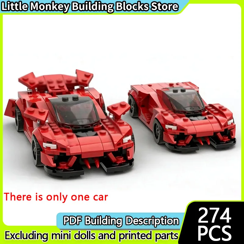 

Speed Racing Car Model MOC Building Bricks Red Concept Car Modular Technology Children Holiday Gifts Assemble Toys Suit