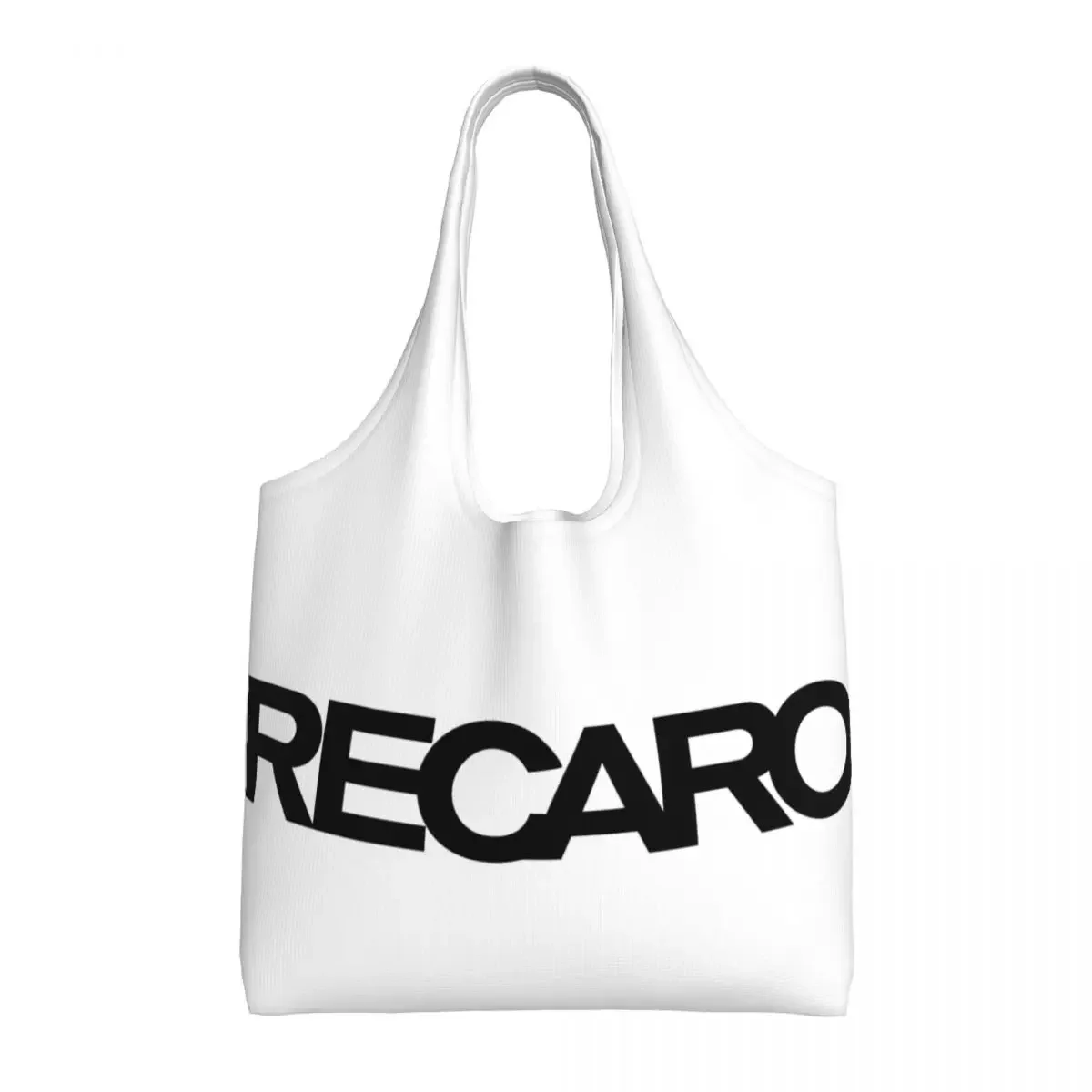 Recaros Logo Grocery Shopping Bags Cute Printing Canvas Shopper Tote Shoulder Bag Big Capacity Portable Bag Photography Handbag