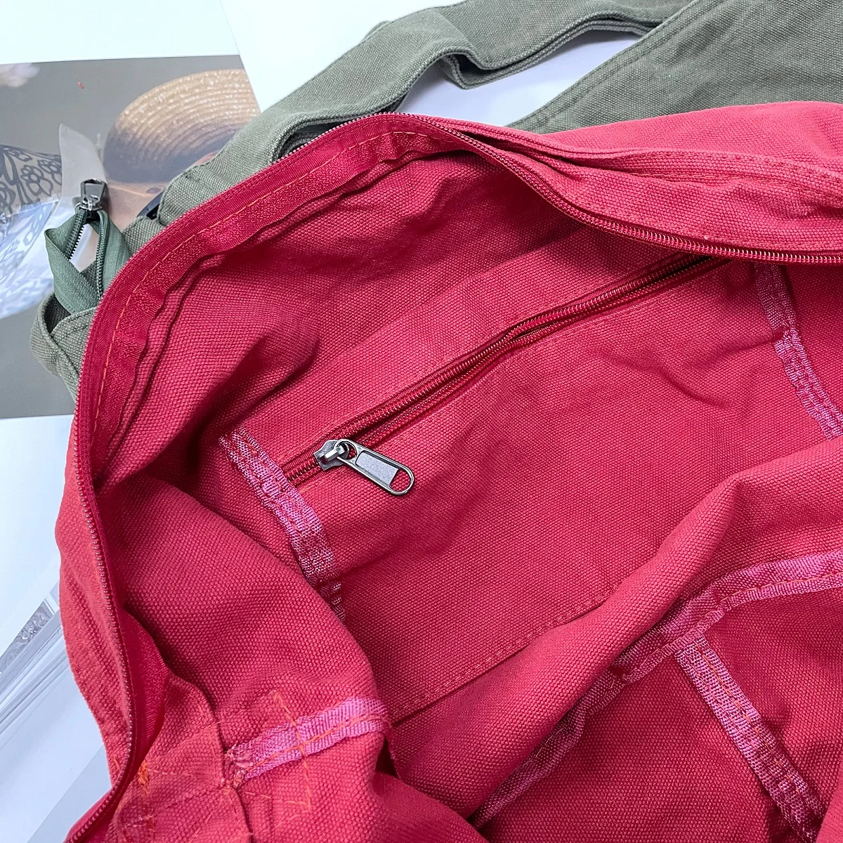 Mode Koreaanse Vrouwelijke Studenten Schooltas Handtassen Dames Schoudertas Groot Canvas Crossbody Voor Meisje 2023 Katoenen Stoffen Tas