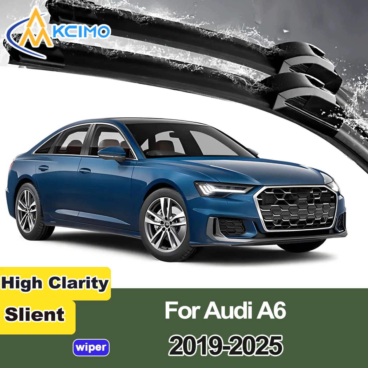 

2PCS New Wiper Blades for Audi A6 C8/4K 2019-2025 S6/RS6 Front Windshield Auto Wipers Blade Accessories 2025 2024 2023 2022 2021