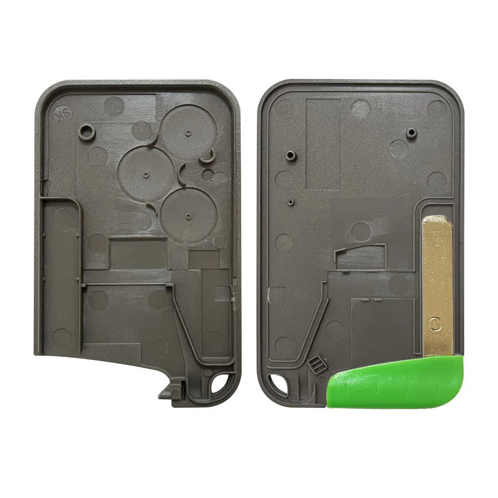 XNRKEY 3 Button Green Blade Remote Card key Shell for Renault Laguna Card Covers Case Without Words Logo