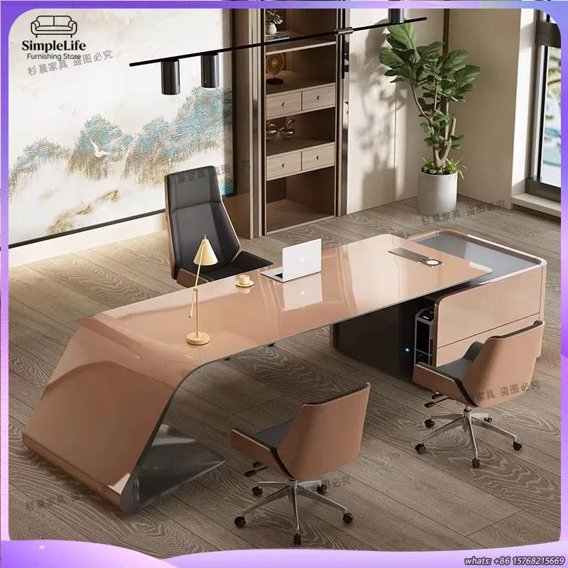 

Угловой офисный стол для руководителя: современная эргономичная рабочая станция для профессиональной работы, комплект мебели для домашнего офиса
