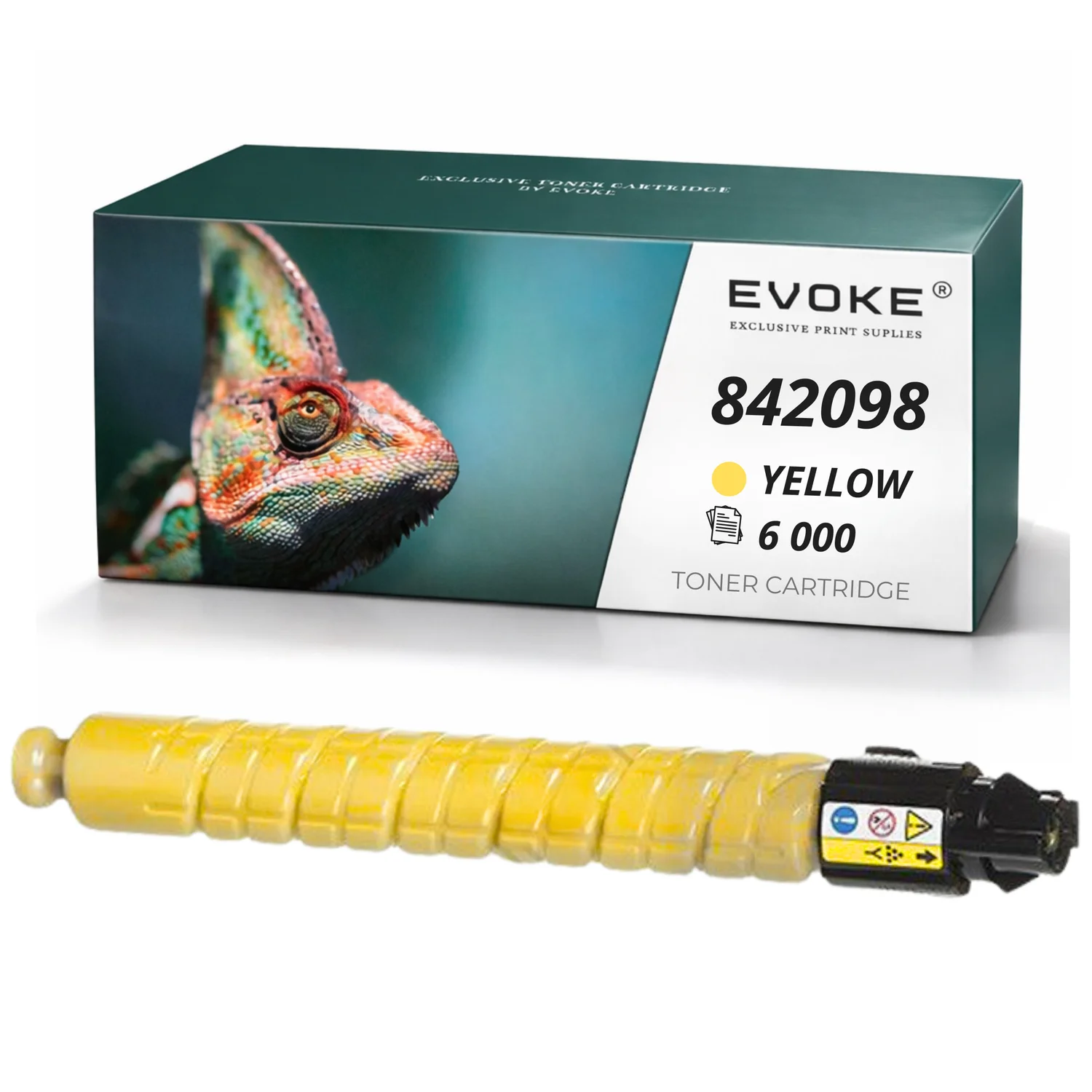 Evoke Compatibele Toner voor Ricoh Mpc-406 306Y 842098 Mpc-406 Mpc406 Geel 6000 Pagina's Aficio Mp C306 C307 C406