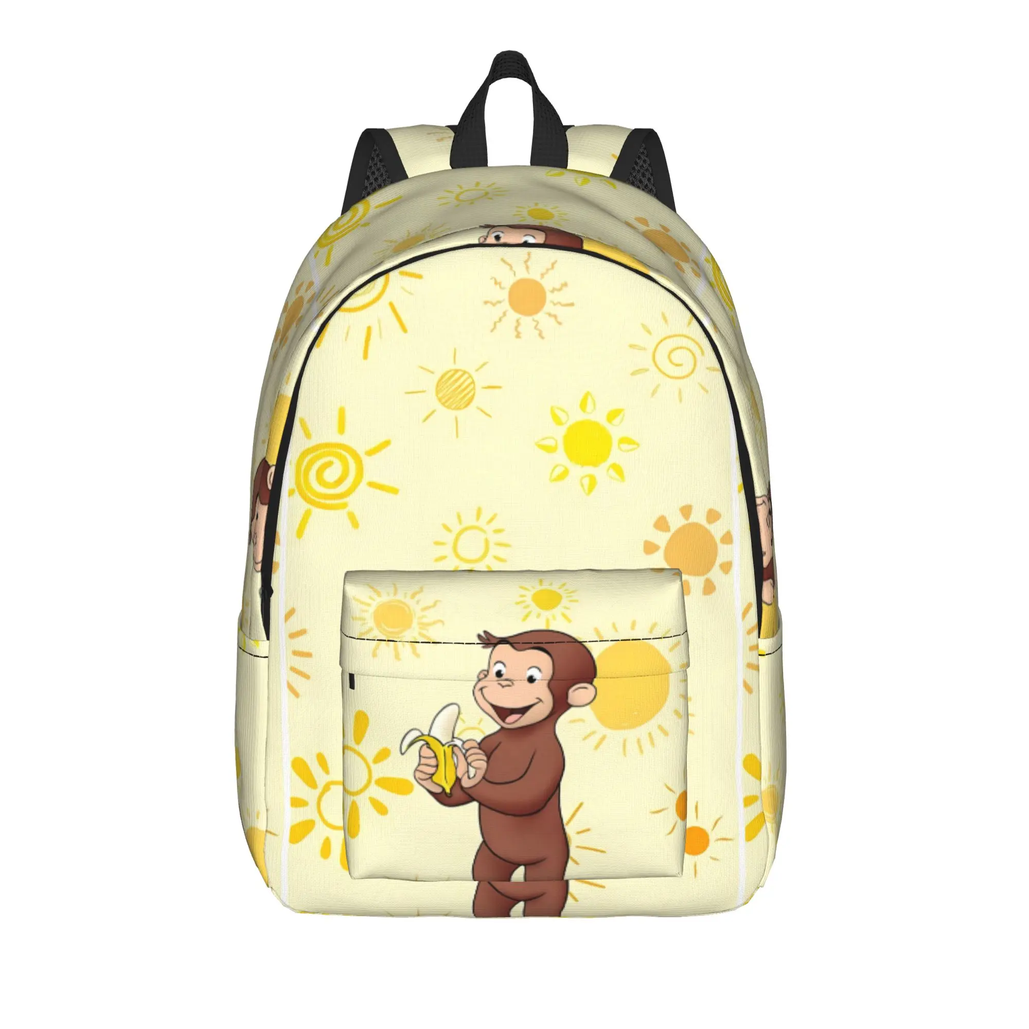 C-Curious George Backpack  Travel Backpacks Girl Cool High School Bags High Quality Soft Rucksack