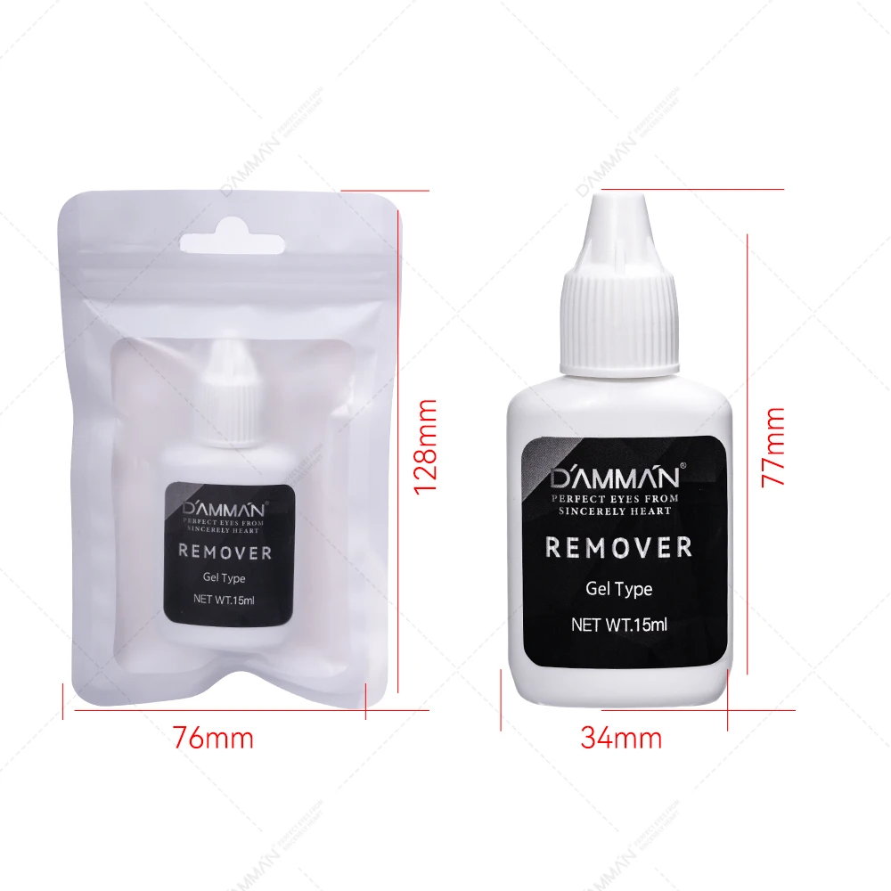 DAMMAN-pegamento para extensiones de pestañas, removedor de crema no irritante, transparente, removedor de Gel, adhesivo para herramientas de