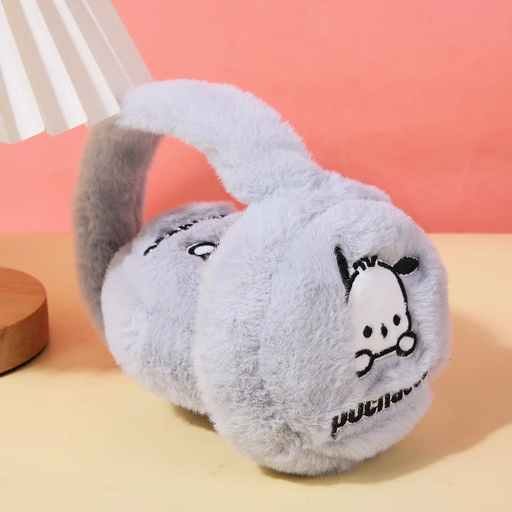 Sanrio Kuromi-女性用の折りたたみ式ヘッドバンド,耳の保護,野外活動,女の子への完璧なギフト,クリスマス,冬