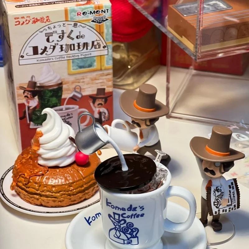 

Коллекционная миниатюрная фигурка Re-Ment Komeda's Coffee: Сцена кофейни, настольная игрушка-еда, коллекционная статуэтка для любителей аниме