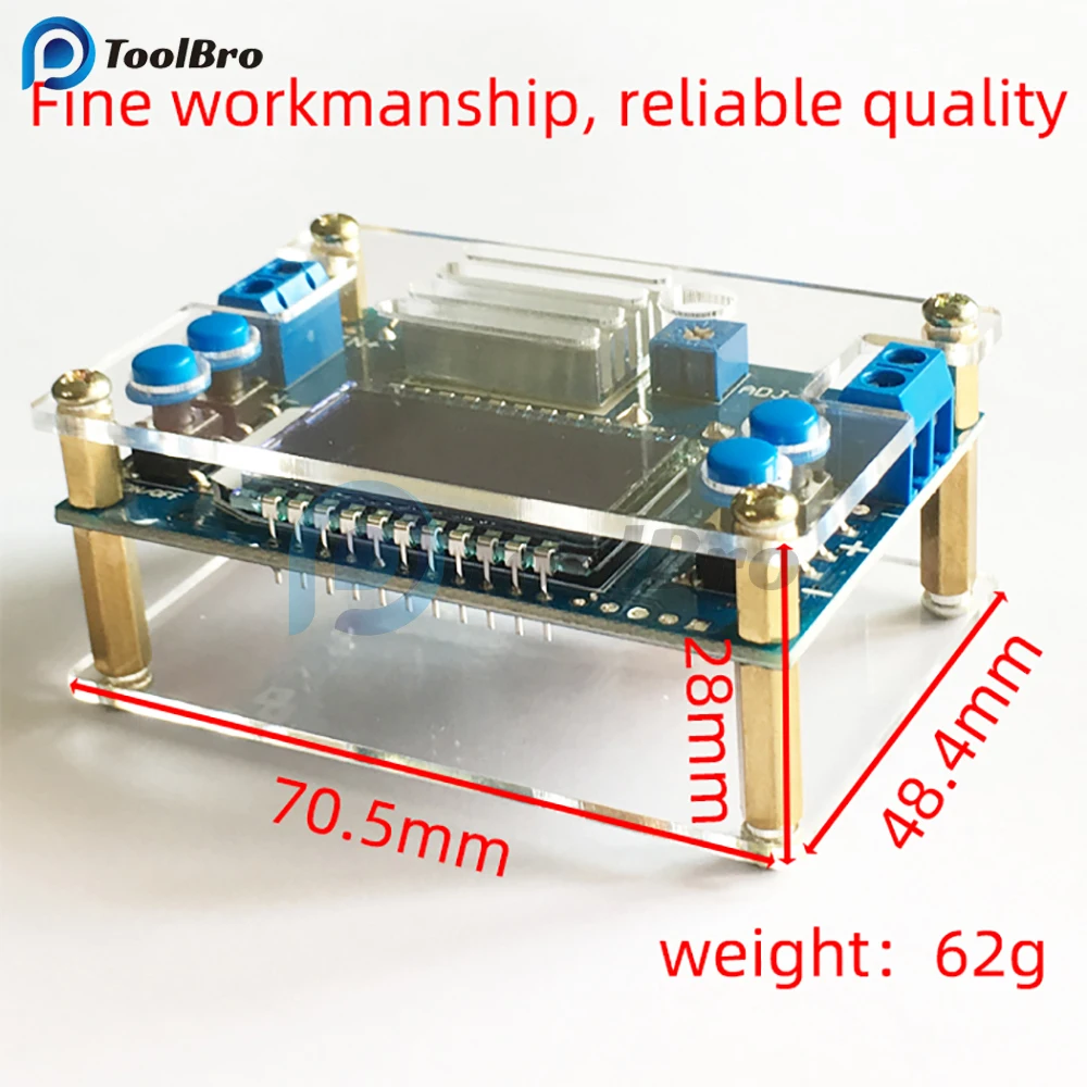 CC CV Adjustable DC-DC Step Down Buck Converter 6.5-36V to 1.2-32V LED Driver Lithium Battery Charging Power Supply Voltmeter