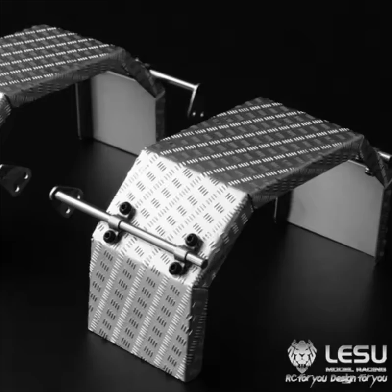 LESU Parafango Ruota Anteriore In Metallo per 1/14 Camion Tamiyaya RC Trattore Dumper Rimorchio TH02292