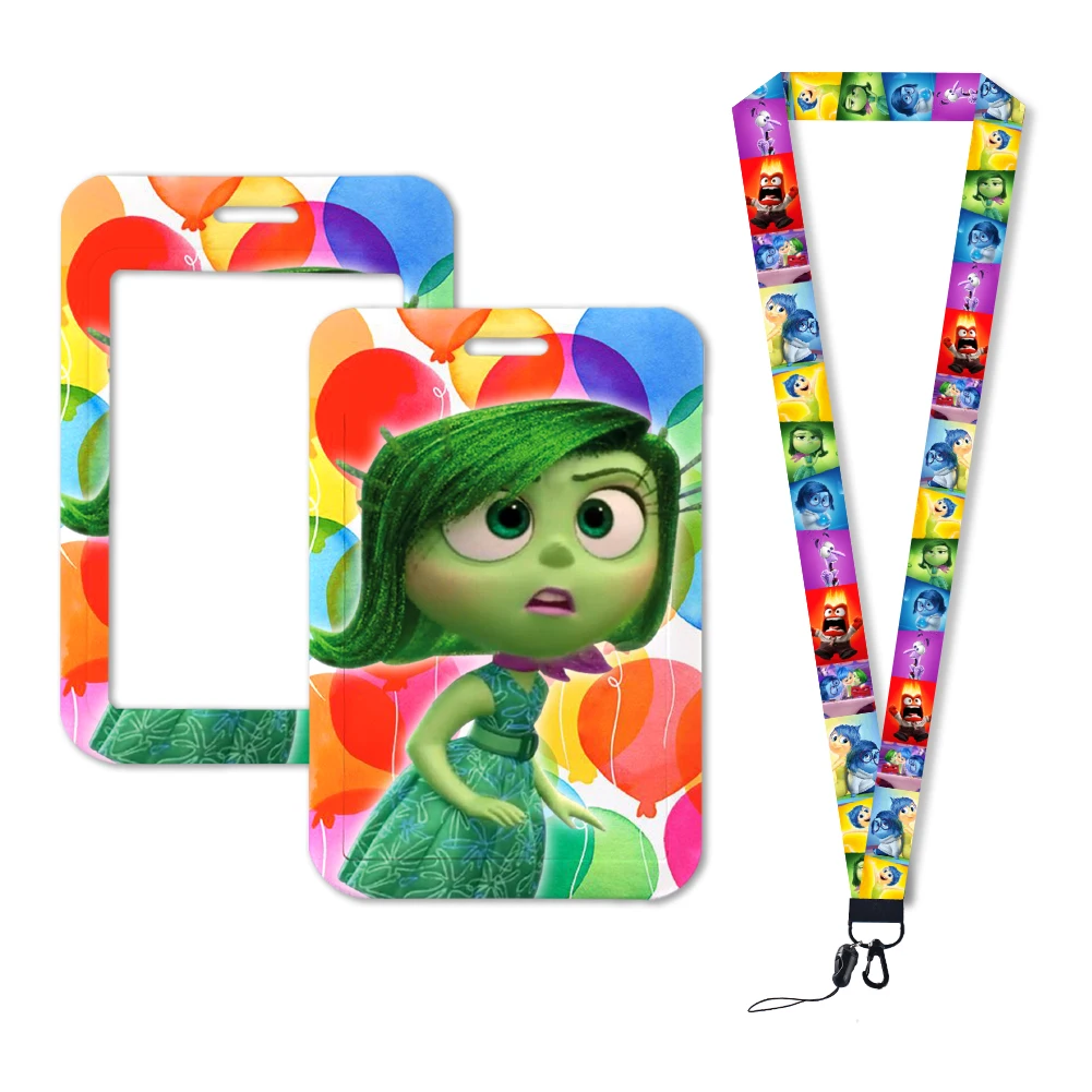 New Styles Inside Out 2 Joy Sadness Anger Disgust Lanyards Funny Badge Holder ID Card Hang Rope Lanyard for  Accessories Gifts