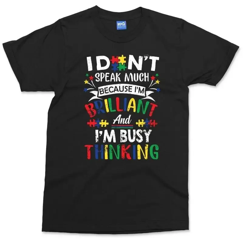 Autism T-shirt Colourful Puzzle Piece Design Awareness Tee - Support Autism Gift