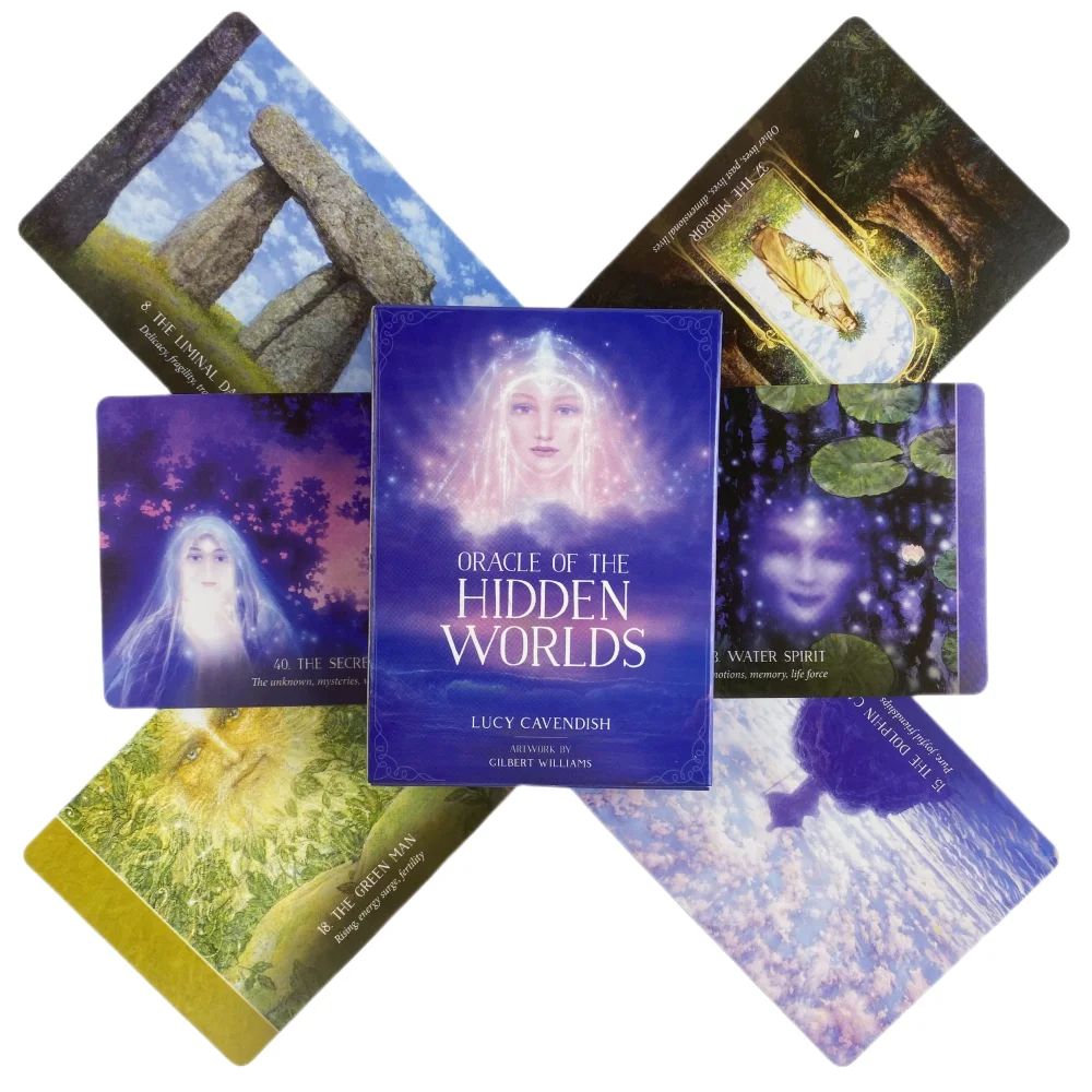 

Oracle of The Hidden Worlds Card Game Tarot English Visions Divination Edition Deck Borad Playing Games for Spiritual Divination