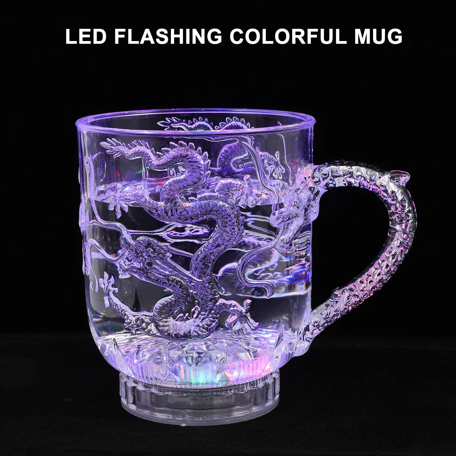 

1Pcs LED Flashing Acrylic Color Changing Mug 285Ml Induction Sensitive Cup for Water Tea Coffee Milk Creative Bar Drinking Cup