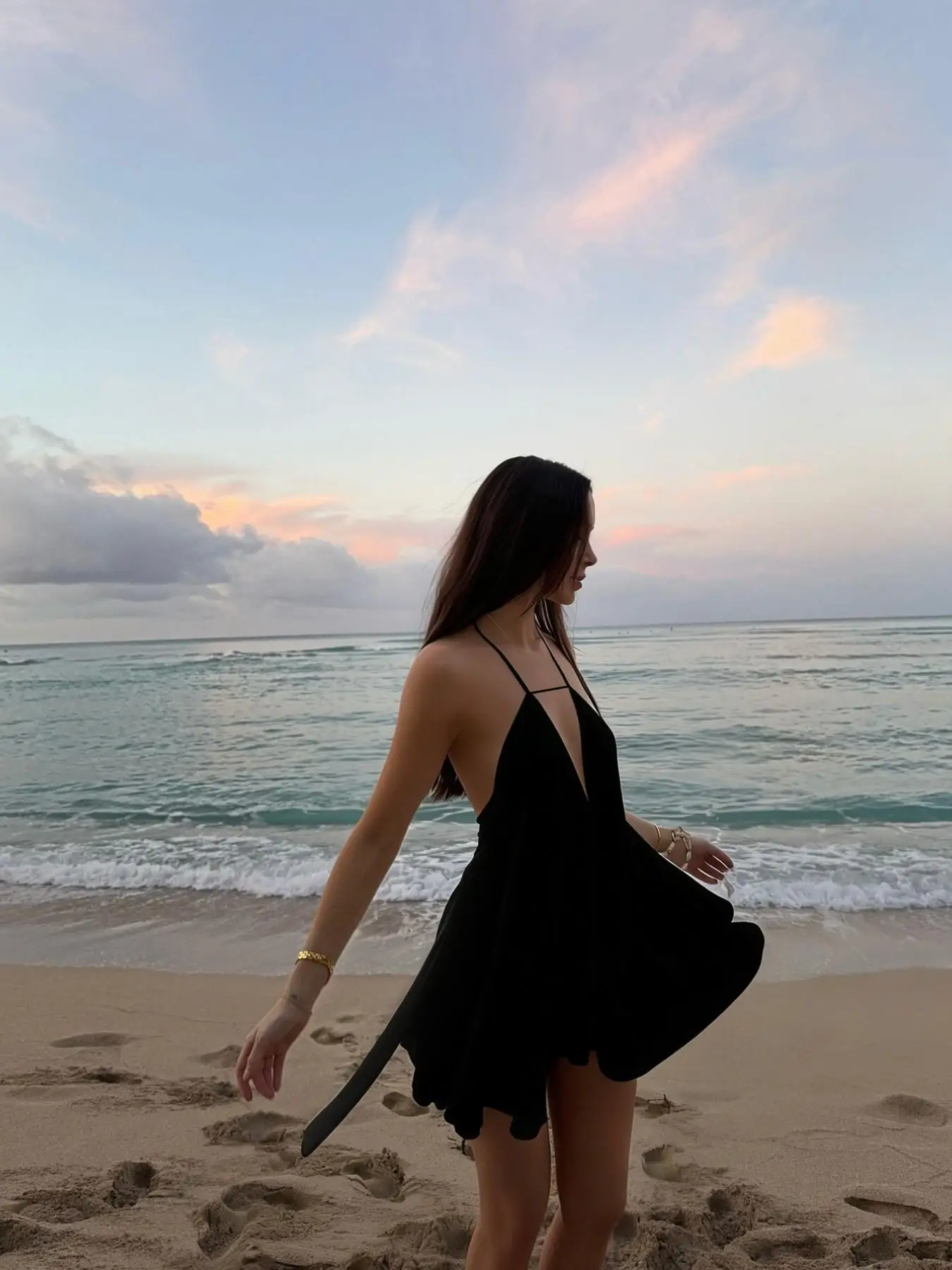 Women's Vacation Beach Sexy Solid Color Backless Halter Mini Dress, Elegant Summer, Perfect for Tropical Getaways