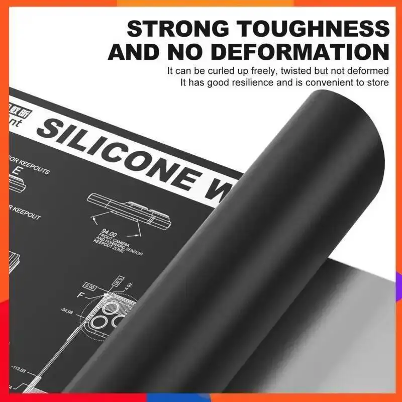 

Insulating & Durable Silicone Repair Mat Cuttable & Non-deforming High-Quality Work Pad for Electronic Repair Heat Resistant